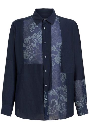 ETRO Hemd mit Blumen-Print - Blau