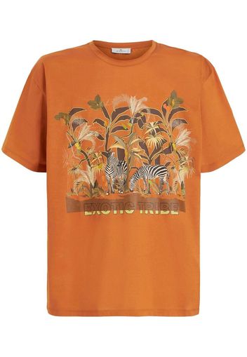 ETRO cotton graphic print T-shirt - Orange