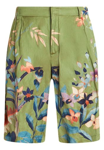 ETRO floral-print deck shorts - Grün