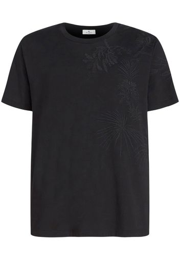 ETRO embroidered short-sleeved T-shirt - Schwarz