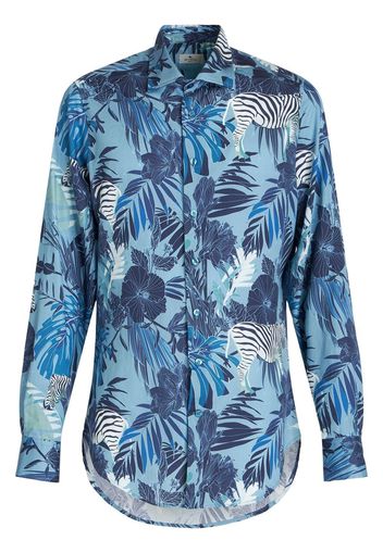 ETRO Hemd mit grafischem Print - Blau