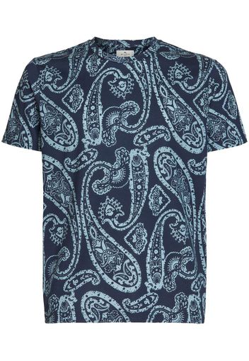 ETRO paisley-print cotton T-shirt - Blau