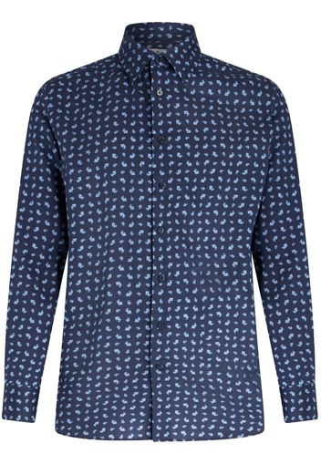 ETRO graphic-print cotton shirt - Blau