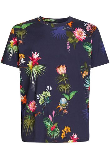 ETRO floral-print T-shirt - Blau