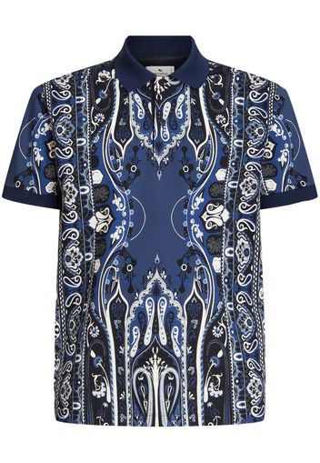 ETRO Poloshirt mit Paisley-Print - Blau