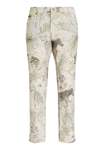 ETRO Gerade Jeans mit Zebra-Print - Nude