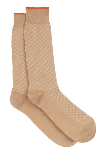 ETRO check-pattern knit socks - Nude