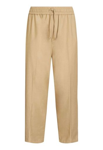 ETRO elasticated-waist straight-leg trousers - Braun