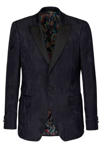 ETRO leaf-print tailored blazer - Schwarz