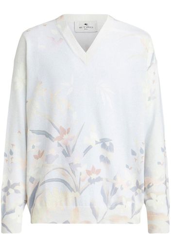 ETRO Pullover mit Blumen-Print - Weiß