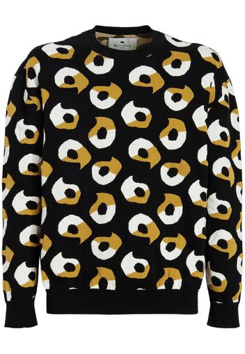 ETRO abstract-print cotton jumper - Schwarz