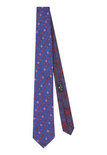 ETRO paisley-print silk tie - Blau