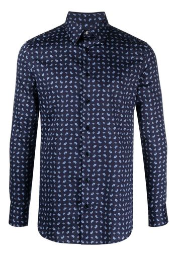 ETRO paisley-print long-sleeve shirt - Blau