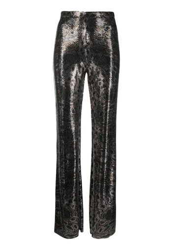 ETRO flared-leg sequin trousers - Schwarz