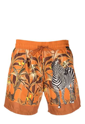 ETRO floral-print swimming shorts - Orange