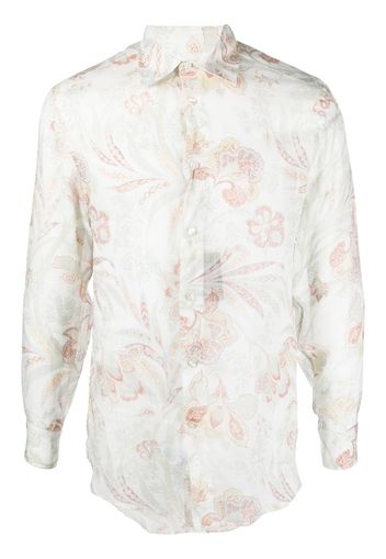 ETRO Camicia floral-print shirt - Weiß