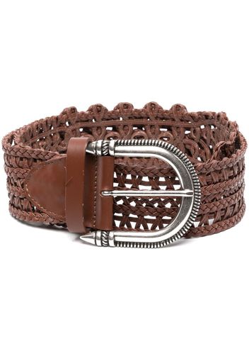 ETRO leather knotted belt - Braun