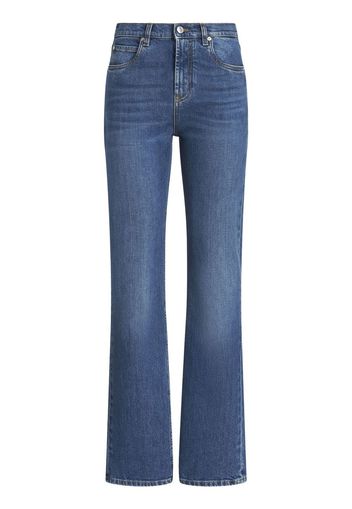 ETRO Gerade Jeans mit Logo-Applikation - Blau