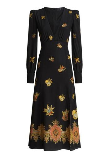 ETRO Besticktes Kleid aus Seide - Schwarz