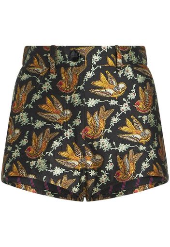 ETRO Shorts mit Vogel-Print - Schwarz