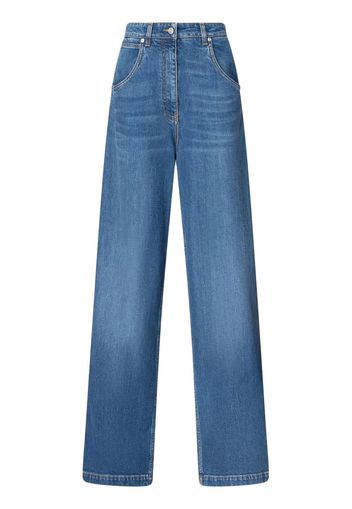 ETRO Weite Jeans mit Logo-Applikation - Blau