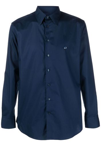 ETRO embroidered-logo cotton shirt - Blau