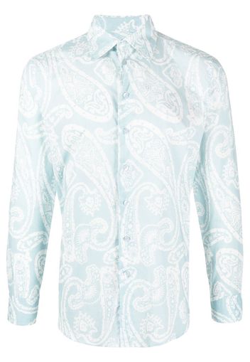 ETRO paisley-print cotton shirt - Blau