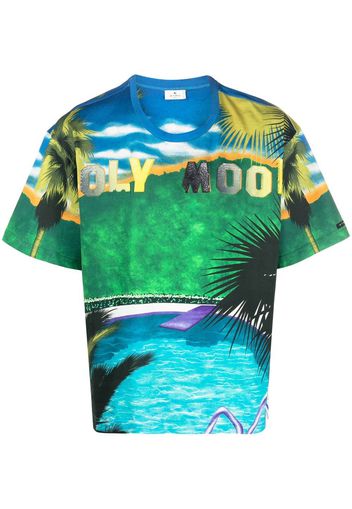 ETRO graphic-print short-sleeved T-shirt - Blau