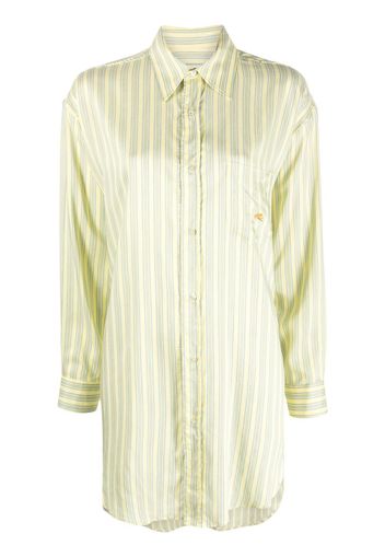 ETRO logo-embroidered striped shirt - Gelb