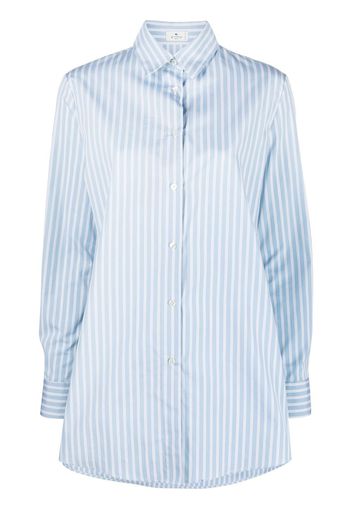 ETRO long-sleeve striped shirt - Blau