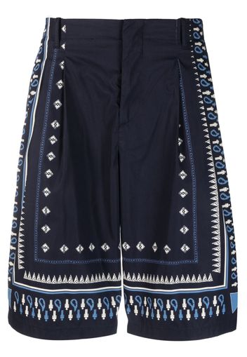 ETRO geometric-print tailored shorts - Blau