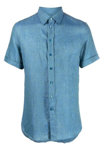 ETRO classic collar short-sleeve shirt - Blau