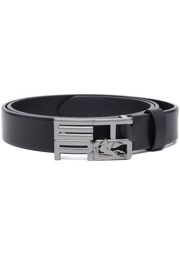 ETRO logo-buckle leather belt - Schwarz