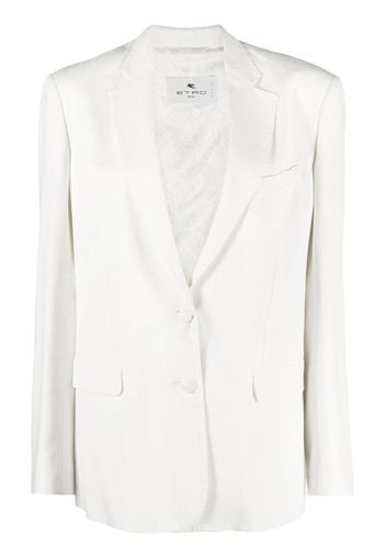 ETRO textured single-breasted blazer - Weiß