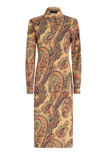 ETRO paisley-print shirt dress - Braun