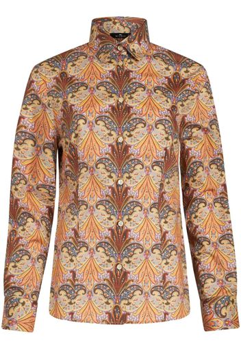 ETRO paisley-print cotton shirt - Braun