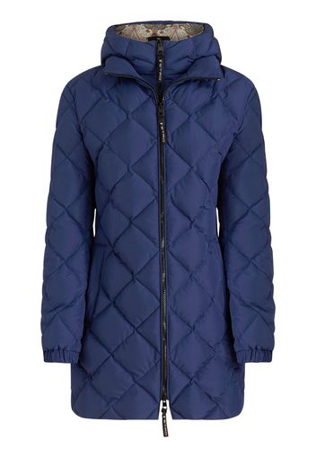 ETRO zipped hooded puffer jacket - Blau