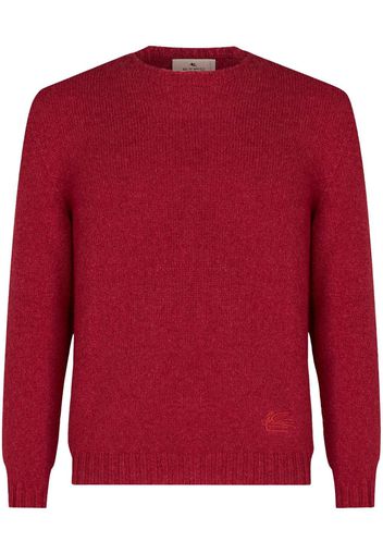 ETRO logo-embroidered cashmere jumper - Rot