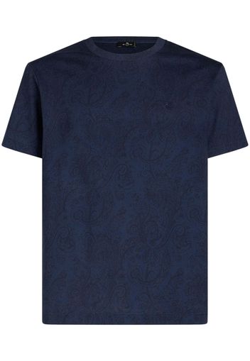 ETRO paisley-print cotton T-shirt - Blau