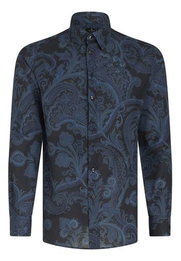 ETRO paisley-print long-sleeve shirt - Blau