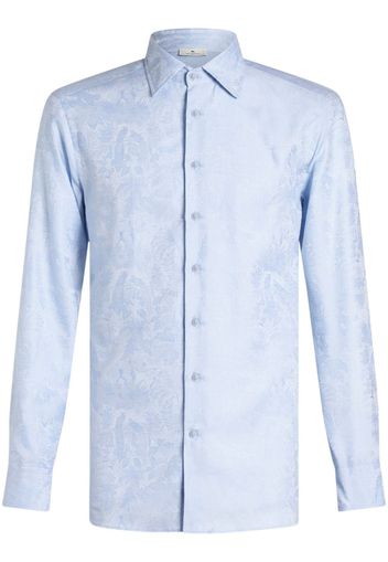 ETRO long-sleeve jacquard cotton shirt - Blau