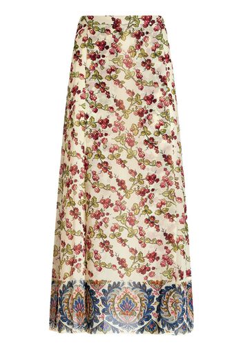 ETRO Seidenkleid mit Print - Nude