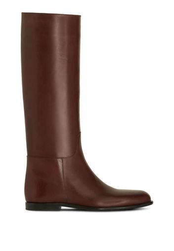 ETRO leather flat riding boots - Braun