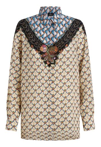 ETRO floral-print long-sleeve shirt - Nude