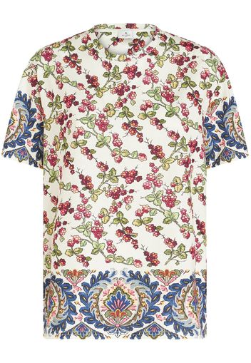 ETRO mix-printed cotton T-shirt - Weiß