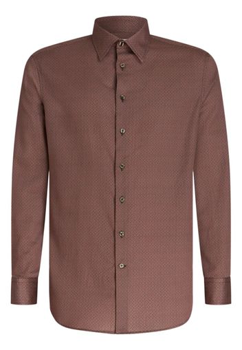 ETRO geometric-print cotton shirt - Rot