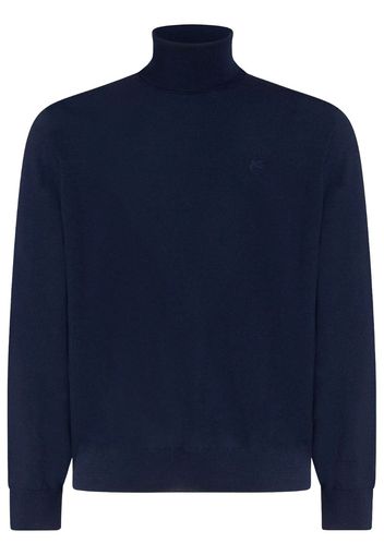 ETRO roll-neck virgin wool jumper - Blau