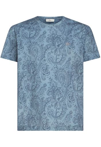 ETRO paisley-print cotton T-shirt - Blau