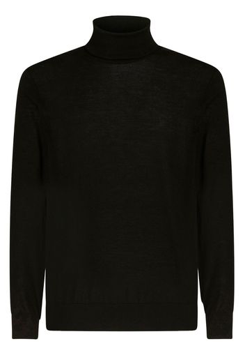 ETRO roll-neck cashmere-silk blend jumper - Schwarz