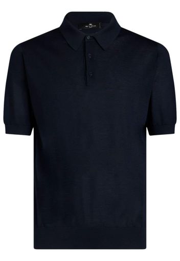 ETRO Pegasus-embroidery polo shirt - Blau